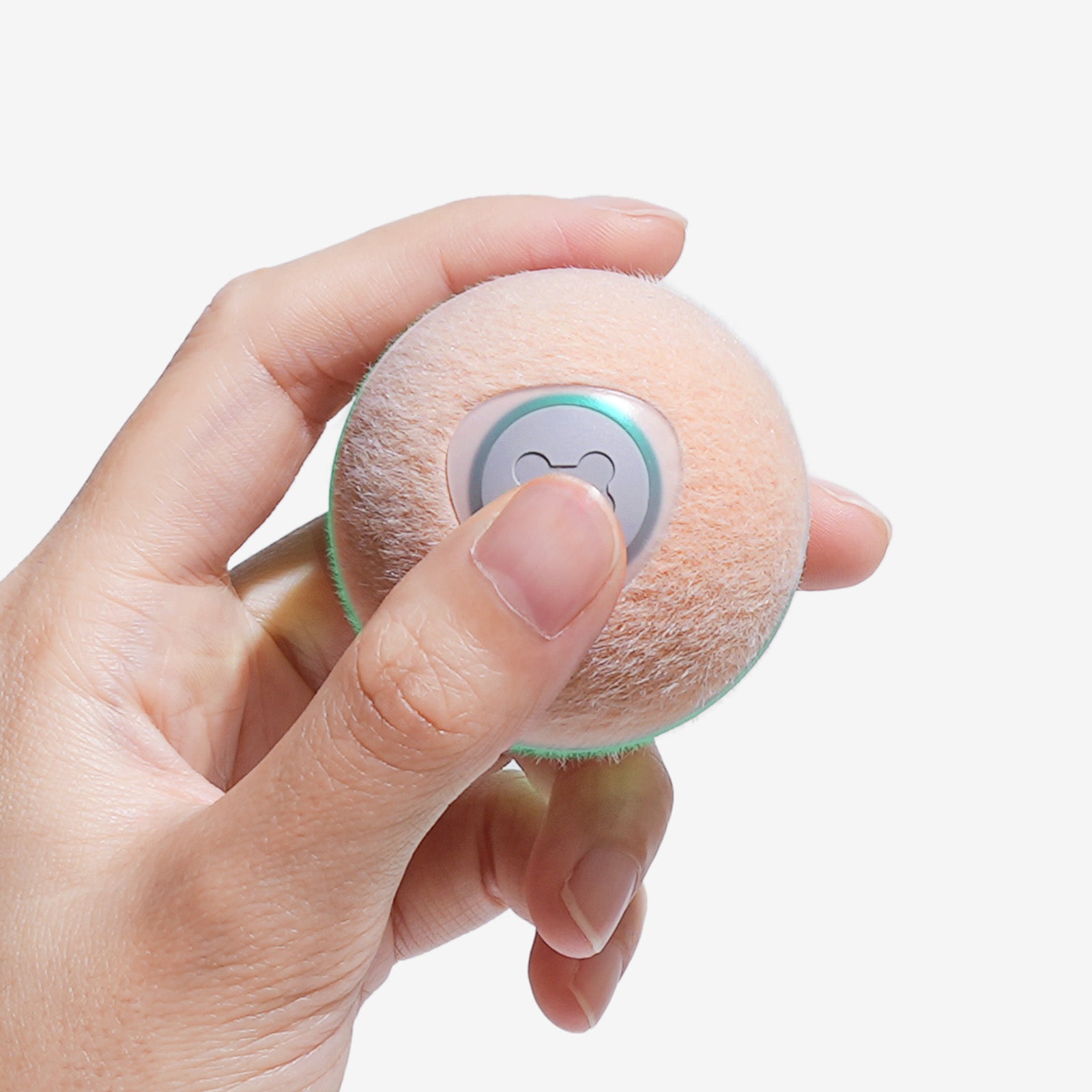 Wicked Ball M3 cat toy detail with bone-shaped button